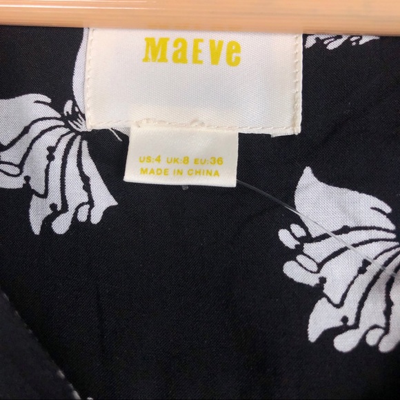 ANTHROPOLOGIE MAEVE LONG SLEEVES PRINTED TOP 4 - Picture 5 of 6